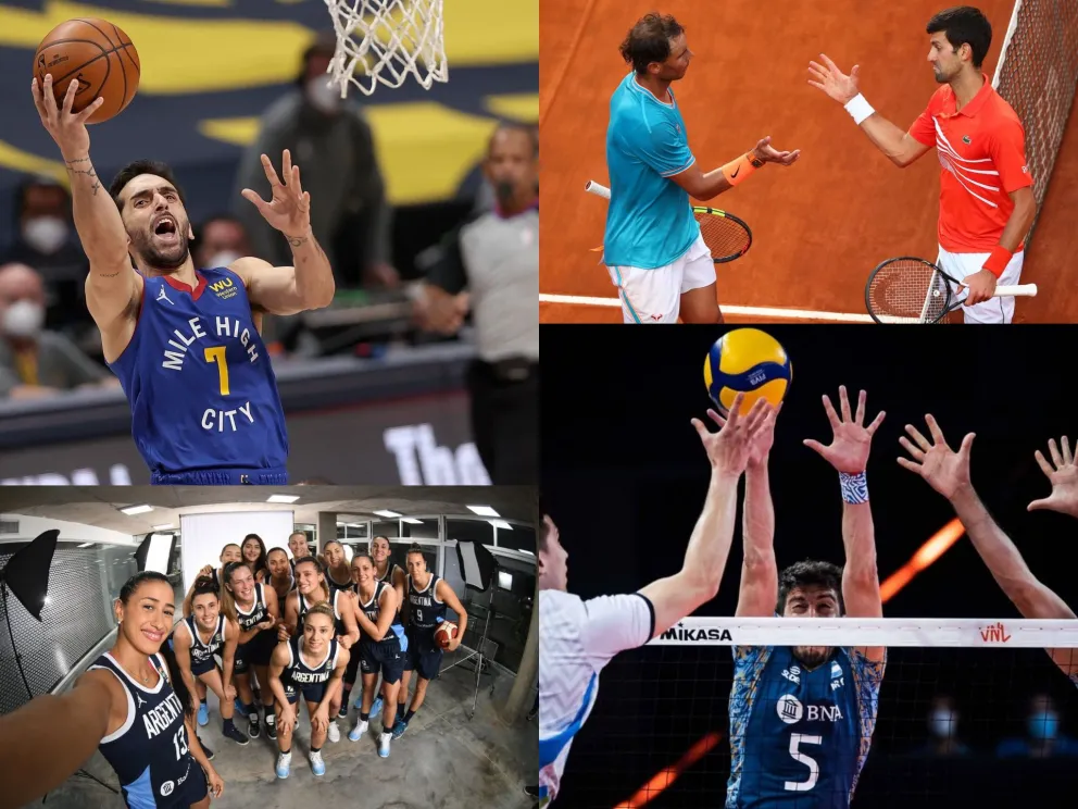 Agenda deportiva: NBA con Campazzo, Djokovic vs Nadal y FIBA Americas Femenino