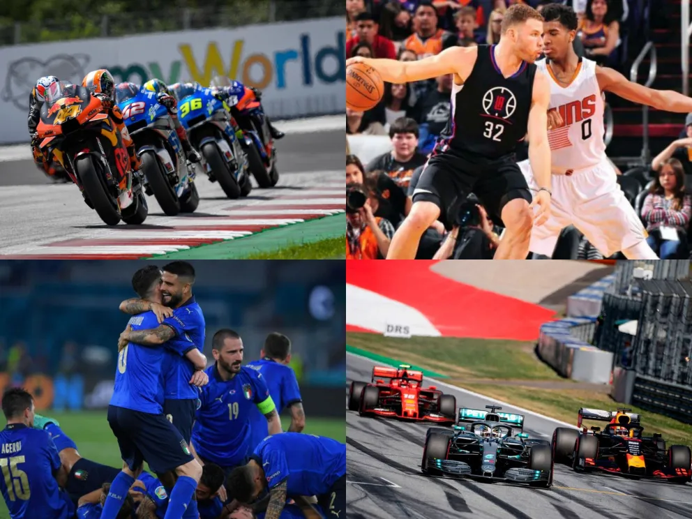 Agenda deportiva: F1, Eurocopa, Moto GP, Copa América y  playoffs de la NBA