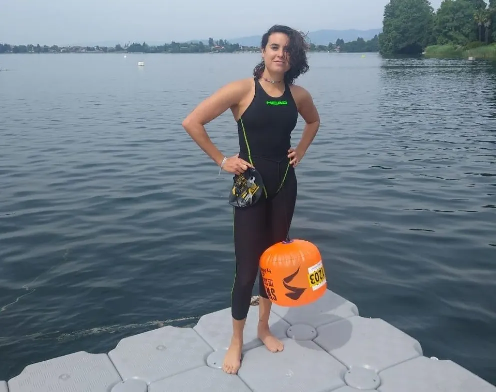 La nadadora rionegrina Daira Marin sigue mostrando su potencial en Italia