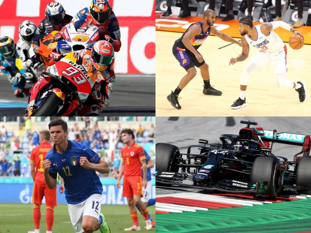 Agenda deportiva: Eurocopa, Fórmula 1, playoffs de la NBA y Moto GP