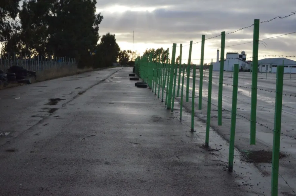 La lluvia postergó los trabajos en el autódromo