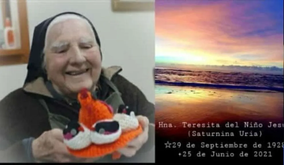 Falleció la Hermana Teresa, la Carmelita más longeva
