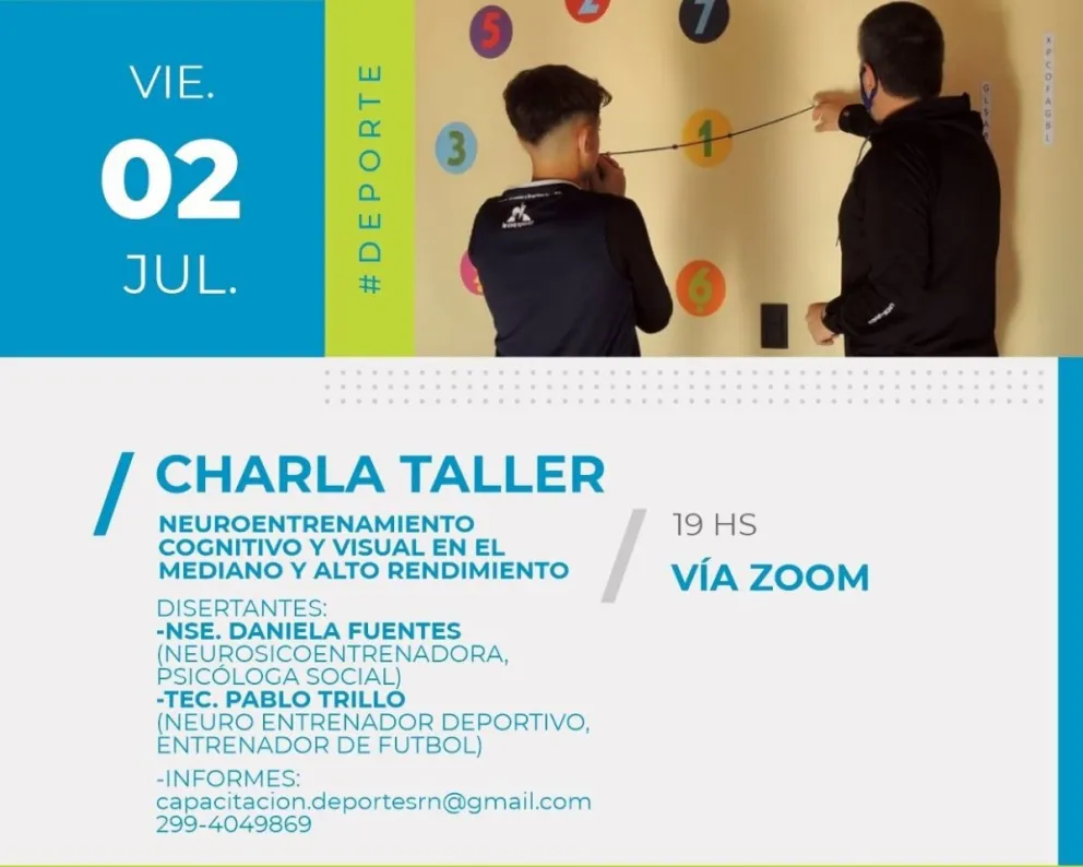 Río Negro deporte comienza julio con capacitaciones gratuitas