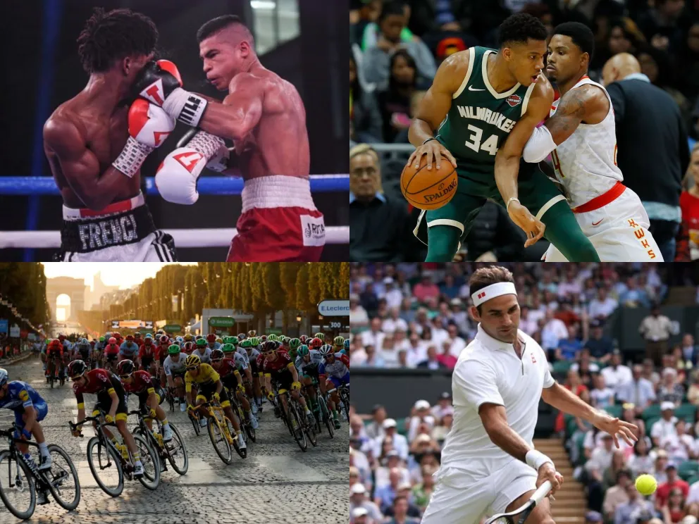 Agenda deportiva:  boxeo de primera, NBA, Tour de France y Wimbledon