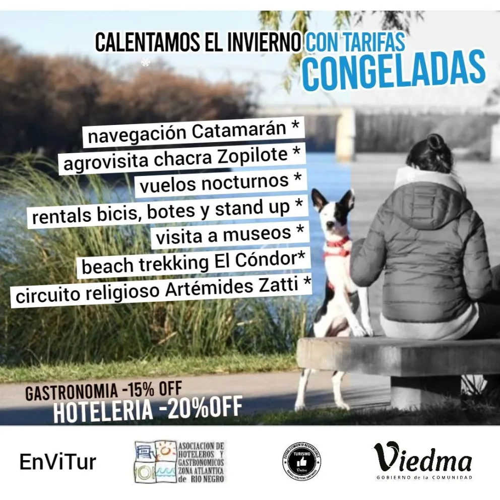 Con ofertas tentadoras para el bolsillo, Viedma busca atraer al turismo