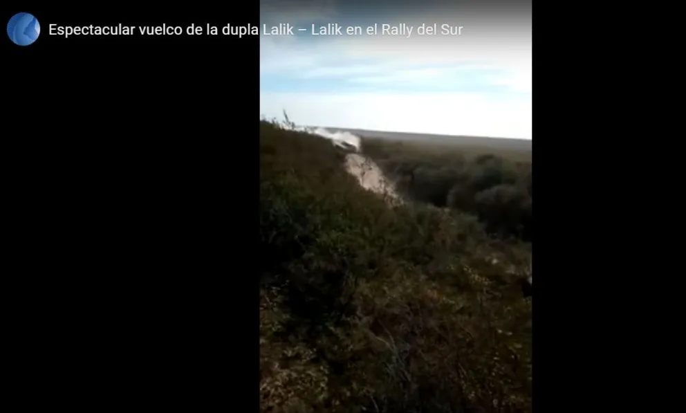 Mirá el video del tremendo vuelco en el Rally del Sur