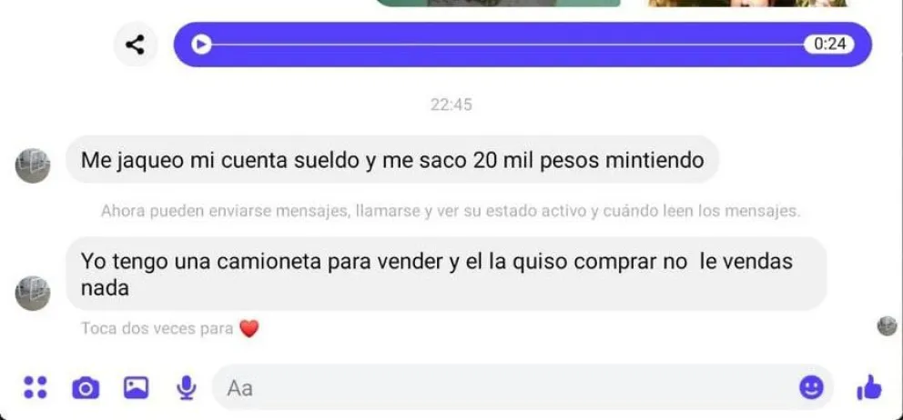 Intento de estafa: “Quiero difundir a la población para que nadie más caiga”