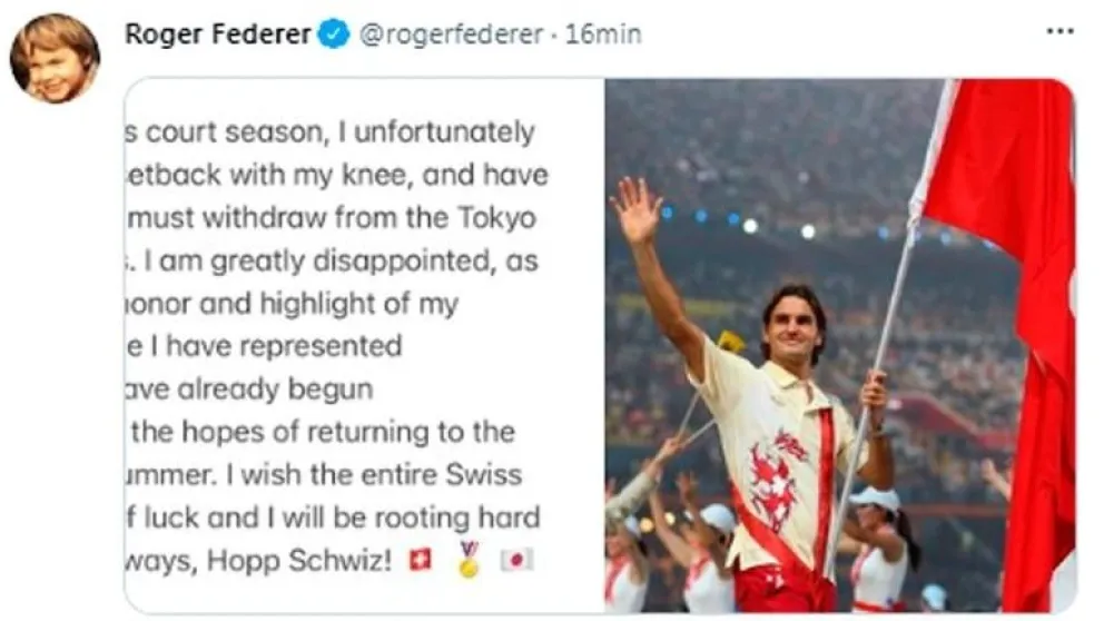 Roger Federer no participará en los Juegos Olímpicos de Tokio: el motivo