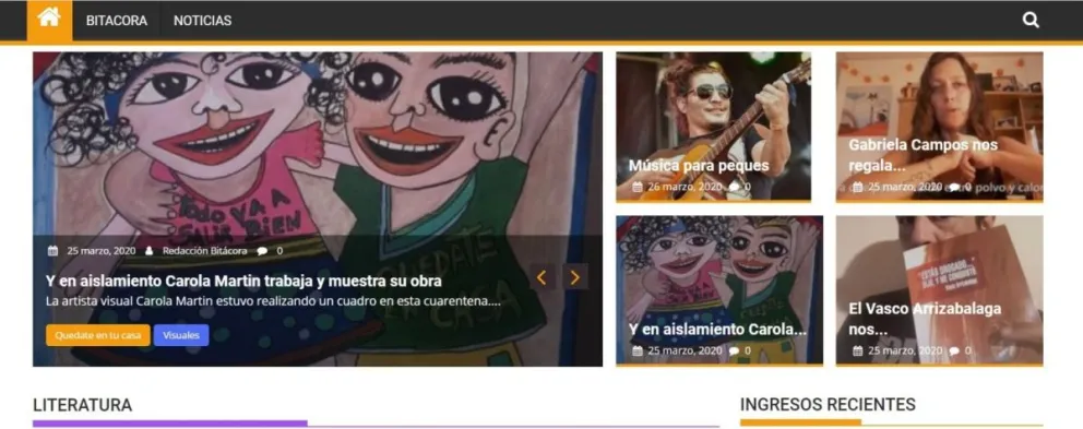 Bitacora Cultural estrena sitio web