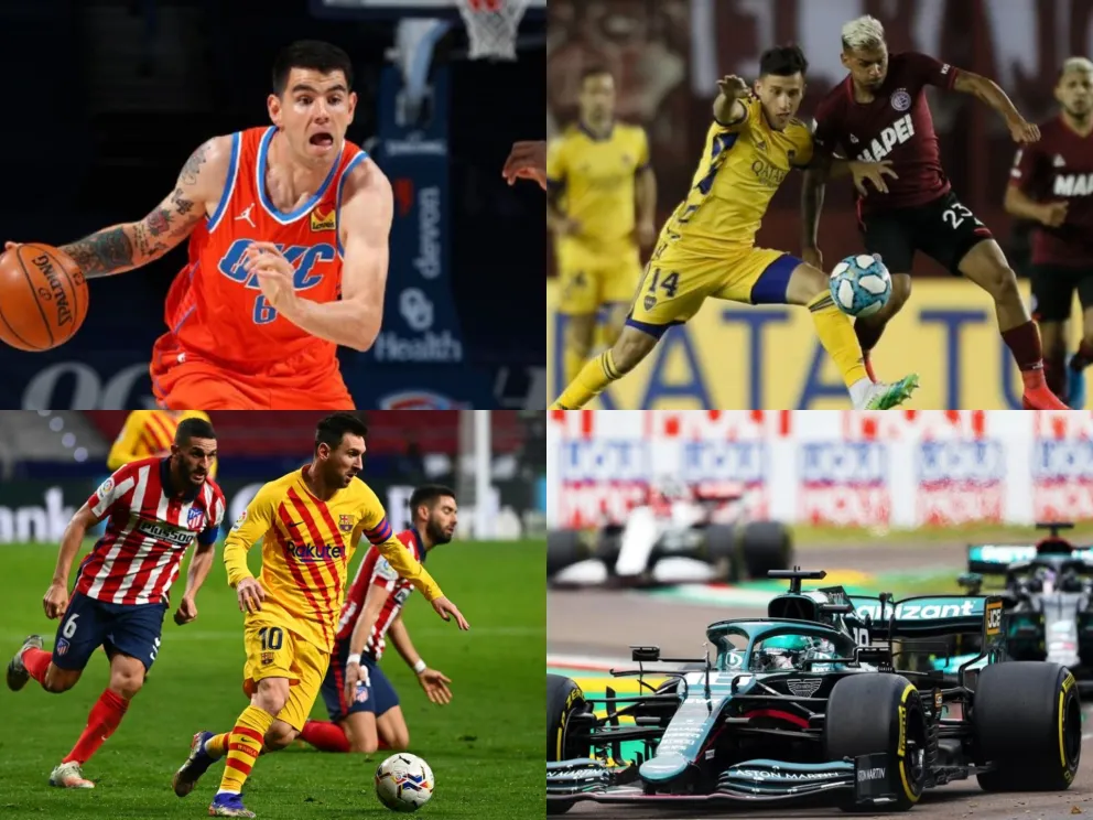 Agenda deportiva: Boca, NBA, el Barsa de Messi, F1, la variada oferta sabatina