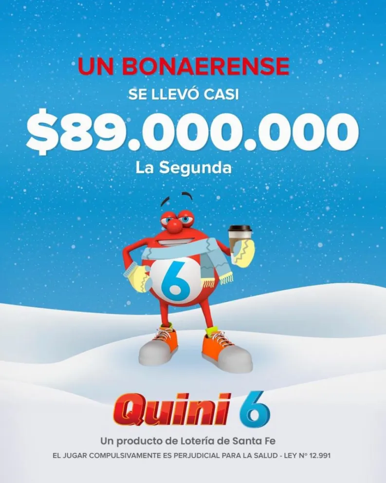 Quini 6: ¡Salió el Segunda Vuelta y un afortunado se llevó 92 millones!