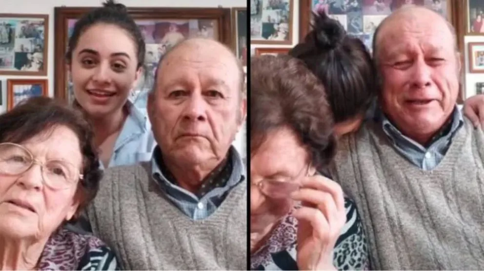 Joven salteña compartió un video que hizo con sus abuelos y se volvió viral