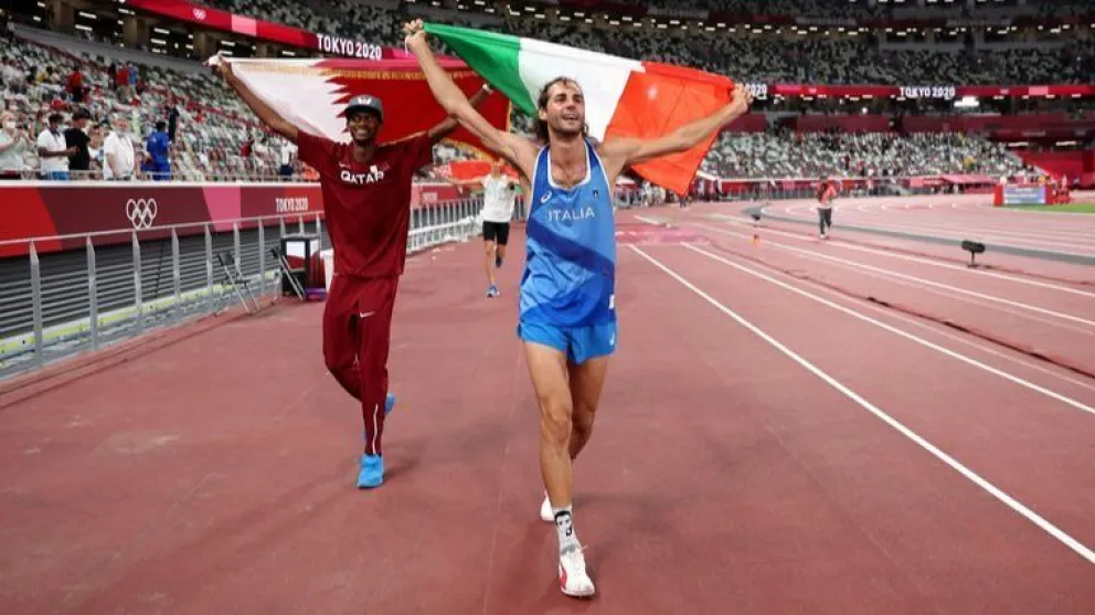Emoción en Tokio 2020: rivales de salto en alto compartieron la medalla de oro