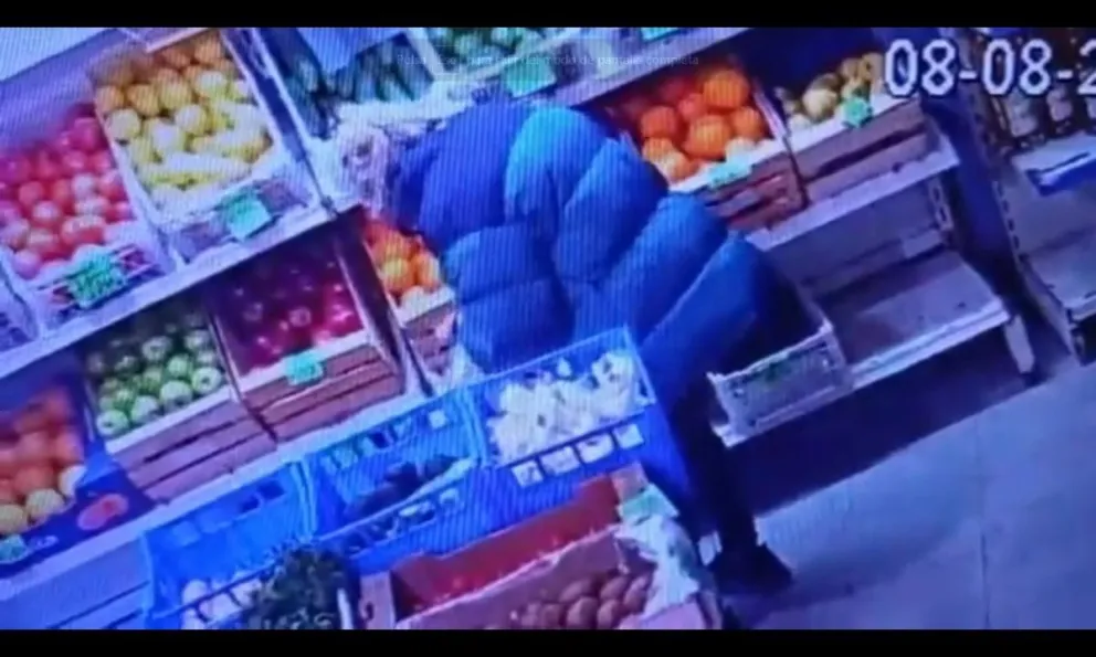 Hurto en un comercio de El Cóndor, la captaron guardándose kiwis y paltas