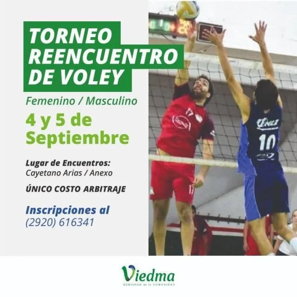 El voley de la Comarca tiene fecha de regreso