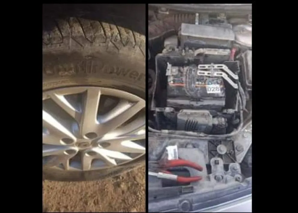 Le tajearon las ruedas del auto y le robaron juguetes para donar