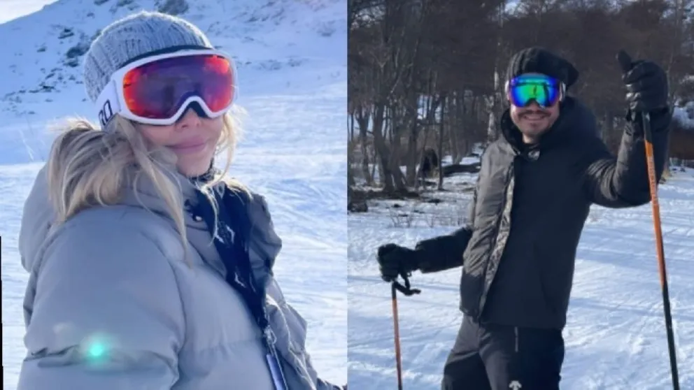 Marcelo Tinelli y Guillermina Valdés en la Patagonia: a pura nieve