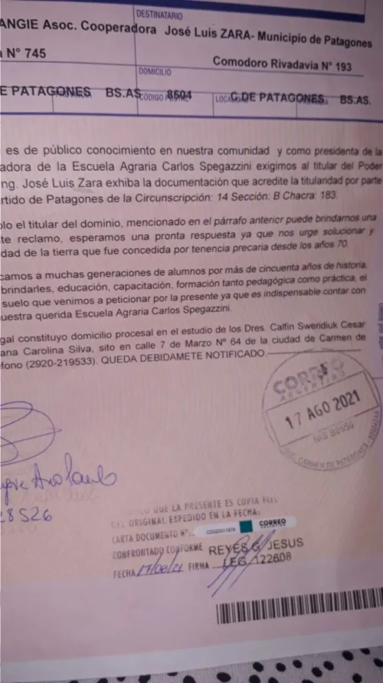 Escuela Spegazzini: Vuelven a tirar munición gruesa al municipio