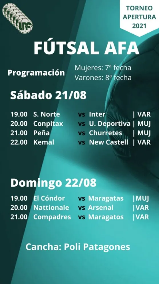 El futsal de AFA copará el polideportivo de Patagones