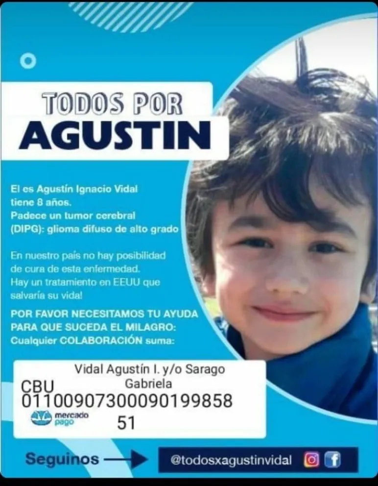 Cruzada solidaria: Agustín necesita de todos para salvar su vida