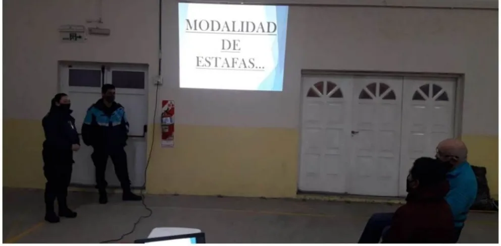 Policía Comunal retoma las charlas para prevenir estafas telefónicas