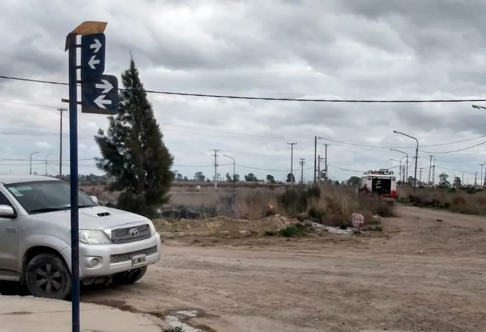 Descontrol en fuego e intervención de bomberos