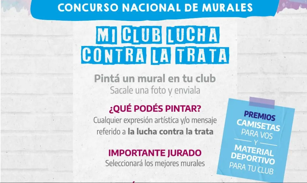 Concurso de murales, “Mi club contra la trata”