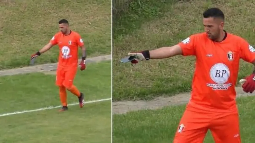 Insólito: el árbitro paró el partido porque el arquero estaba con su celular