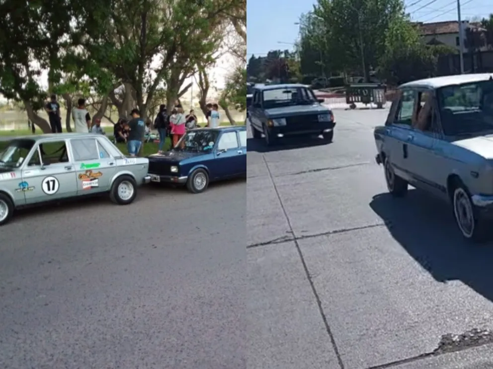 Encuentro Nacional de Fiat 128: los fanáticos recorrieron las calles de Viedma