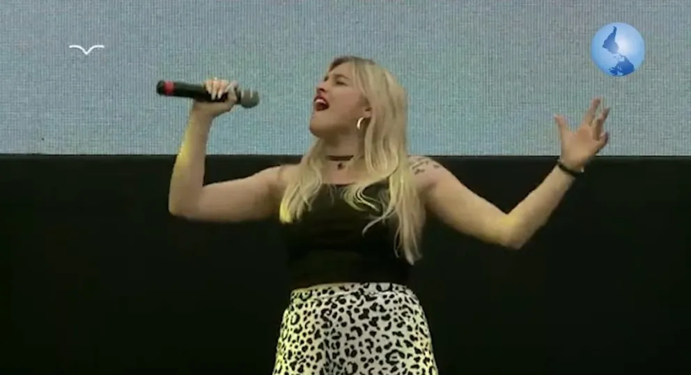 Talento local: Celeste Barrionuevo se lució en el escenario de Tecnópolis