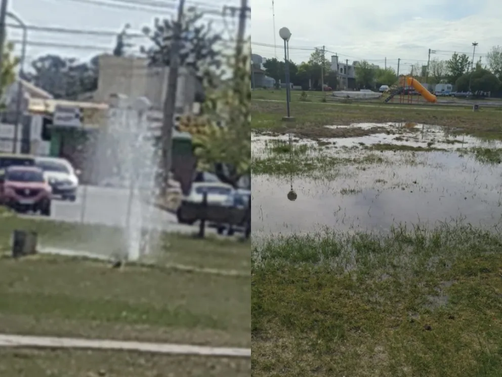 Parece una fuente: importante pérdida de agua en el barrio Santa Clara