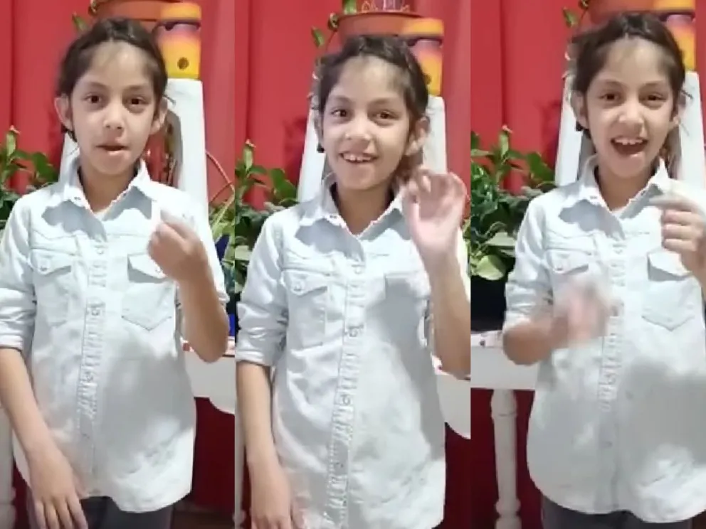 Gran iniciativa para cantarle el feliz cumple en lenguaje de señas  a Aixa, la nena sorda del colegio N° 349