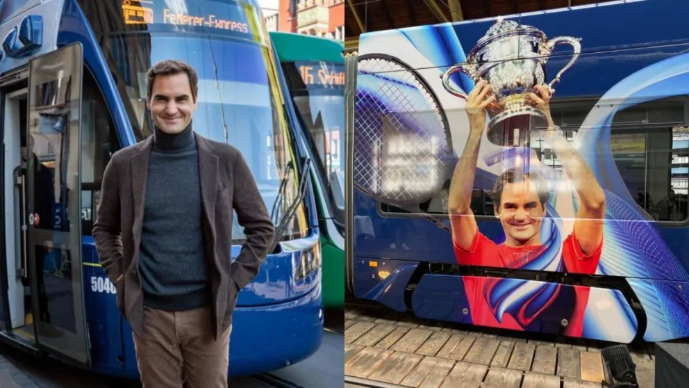 Homenaje para Roger Federer: inauguraron un tranvía que lleva su nombre