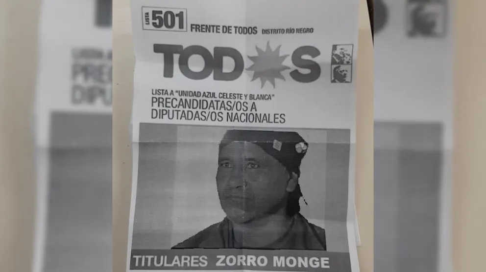 Insólito: un viedmense votó al Zorro Monge