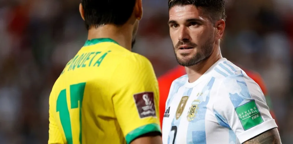 Argentina-Brasil: El durísimo insulto de De Paul a Paquetá en pleno partido