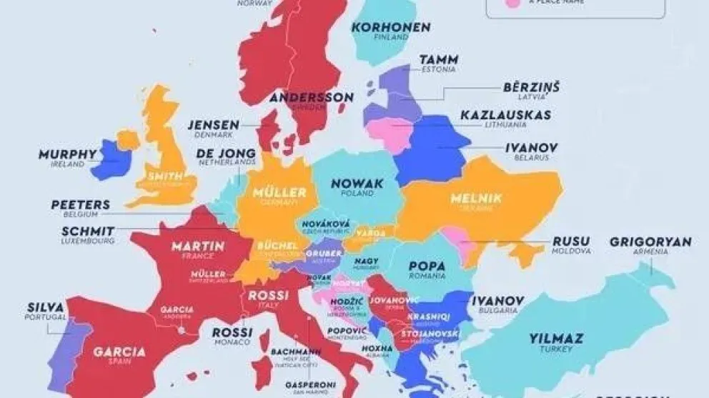 Un censo reveló cuáles son los apellidos más comunes en cada país del mundo 