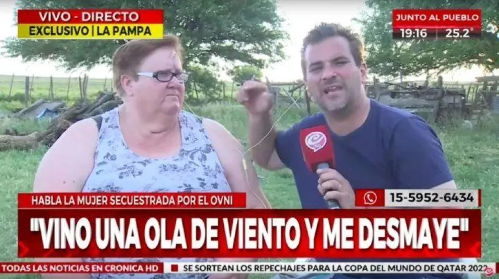 Habló la mujer abducida por un Ovni en La Pampa: “Ni yo sé cómo explicarlo”