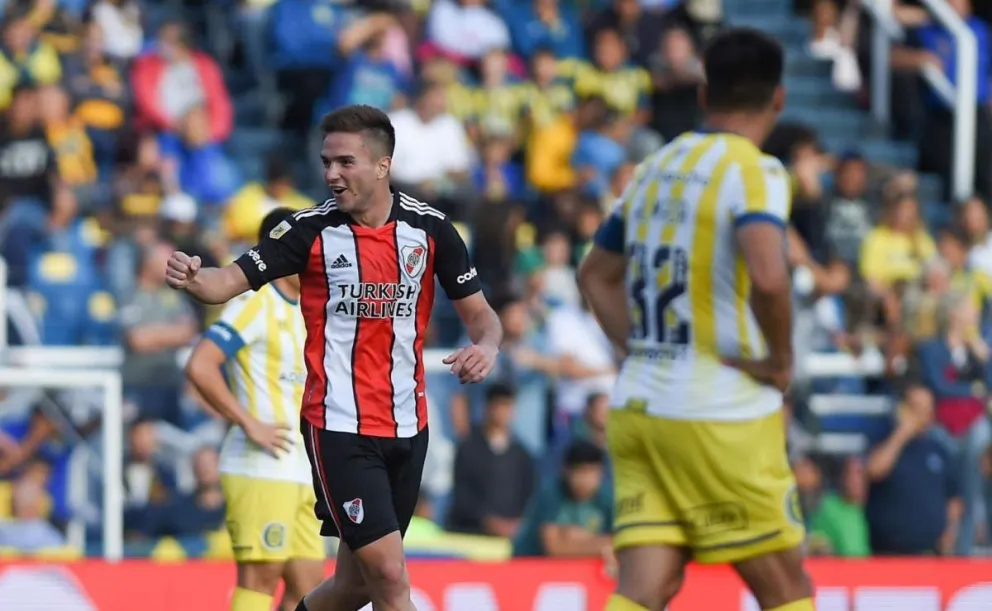 River estrenó título con empate: Perdía 2-0 con Central y lo igualó con un doblete de Palavecino