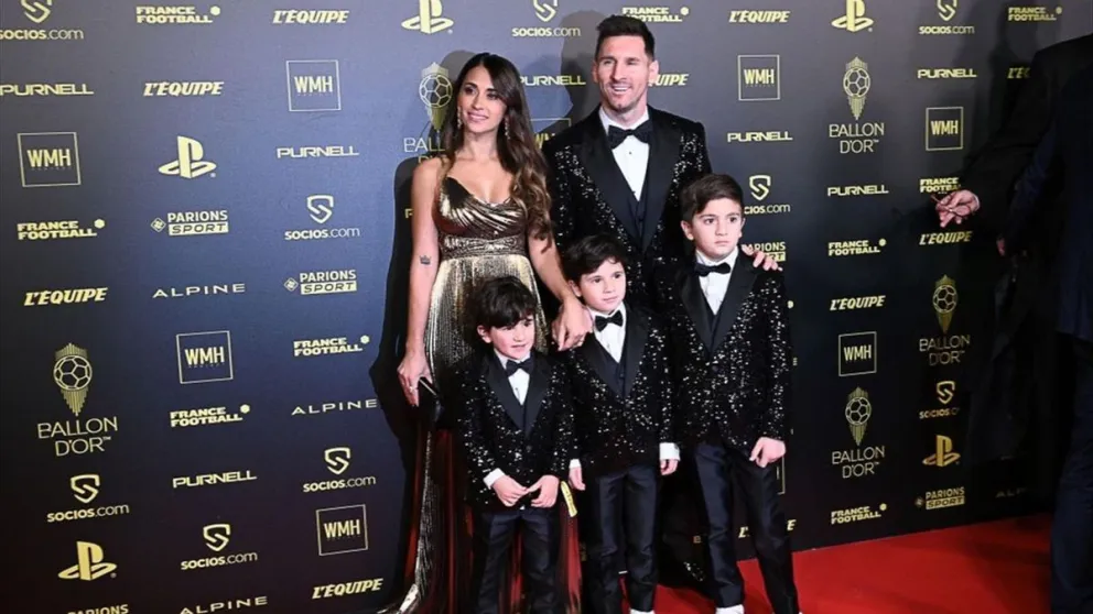 El impactante look de la familia Messi para asistir a la entrega del Balón de Oro