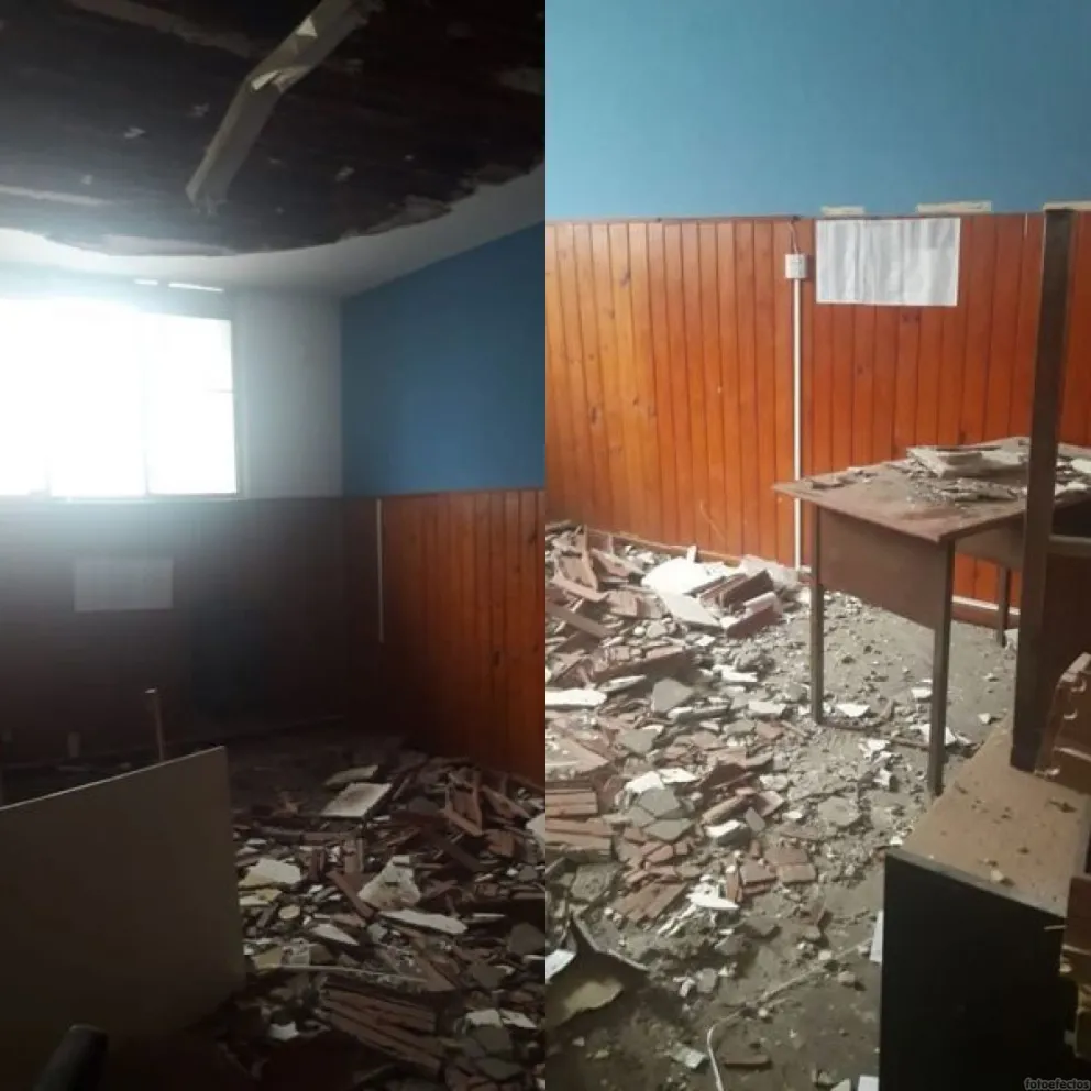 Se derrumbó parte del techo de la Comisaría Primera 
