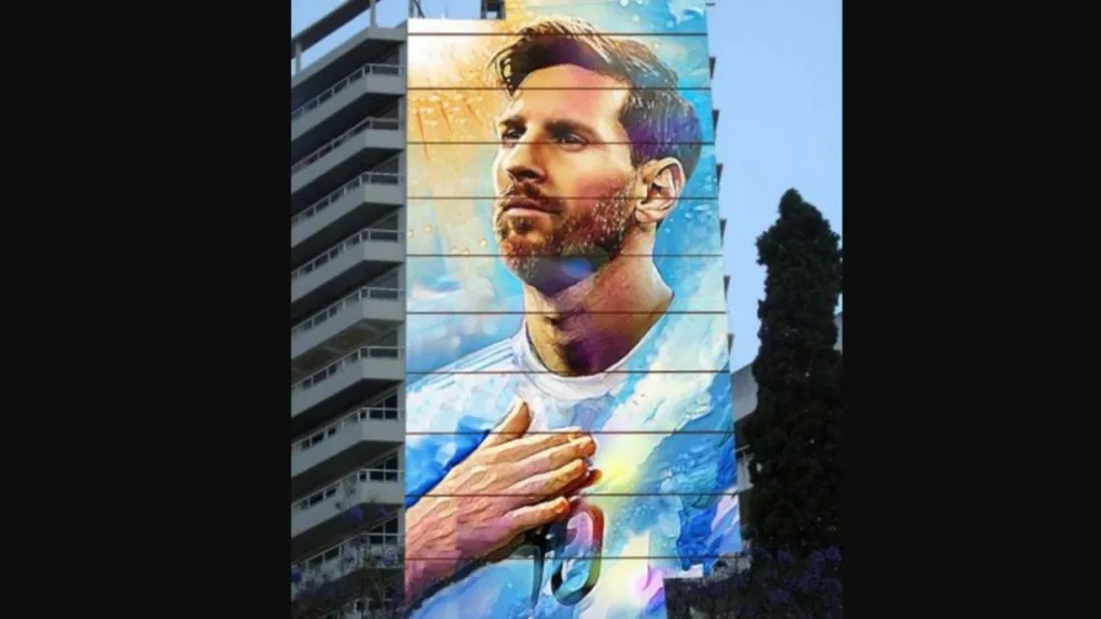 Inauguraron un impactante mural de Lionel Messi en Rosario