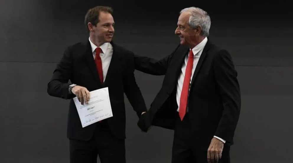 Comenzó la nueva era en River: Asumió Jorge Brito con Gallardo presente