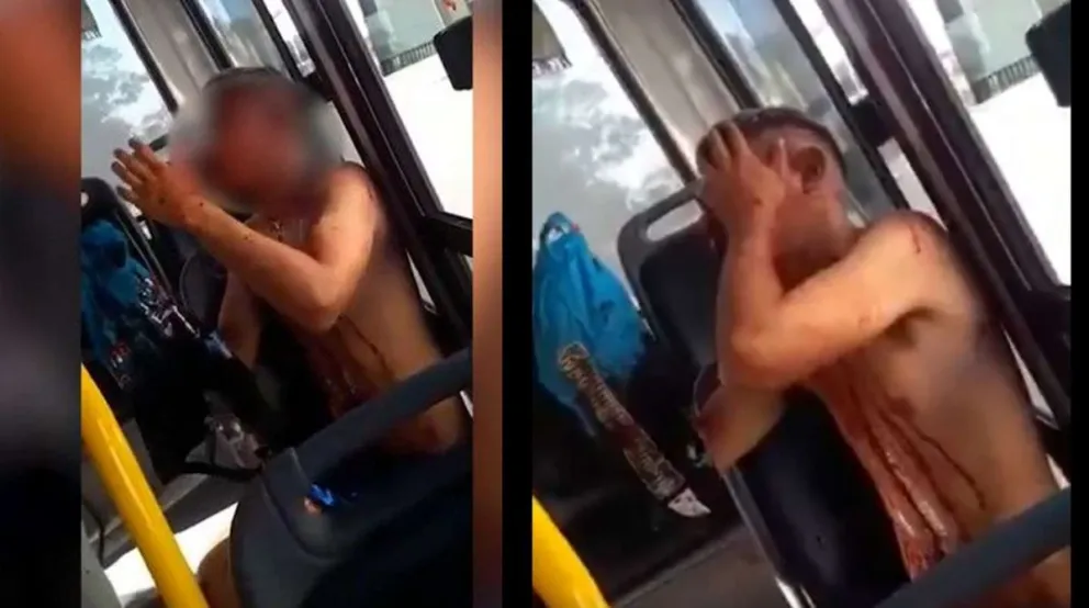Video: detuvieron a golpes a un adolescente que quiso robar en un colectivo