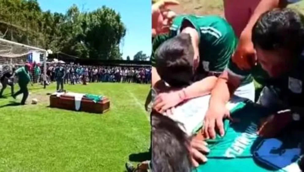 Viral: falleció exfutbolista y llevaron el ataúd a la cancha para que haga su "último gol"