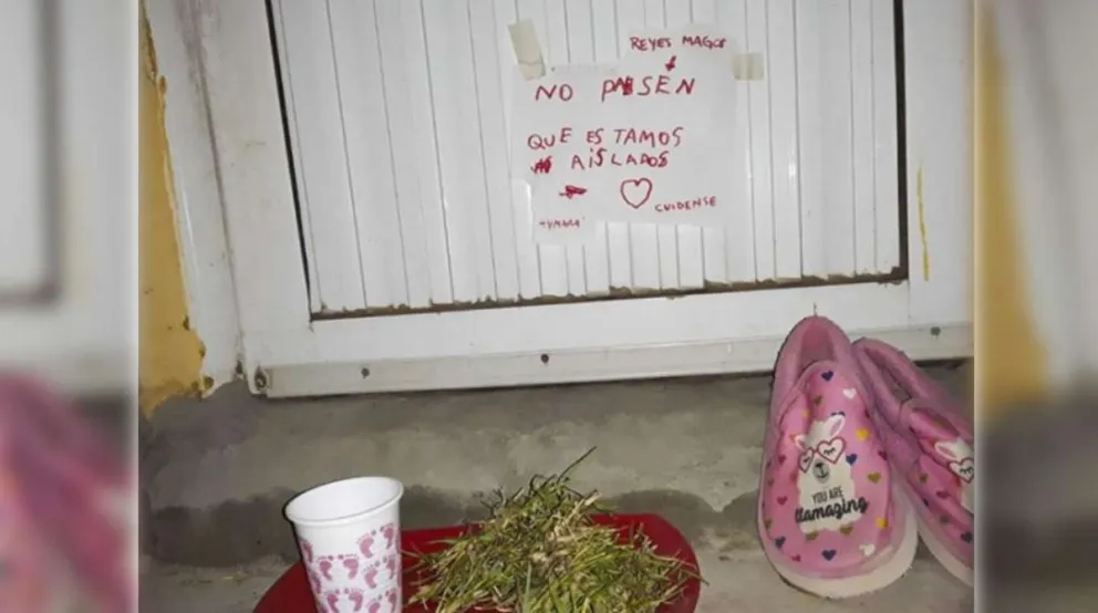 “No pasen, estamos aislados”: una nena les dejó una tierna advertencia a los Reyes Magos