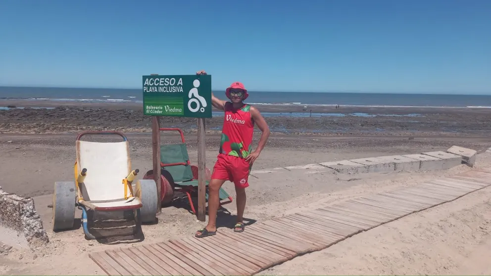Playa accesible en El Cóndor, para personas con movilidad reducida