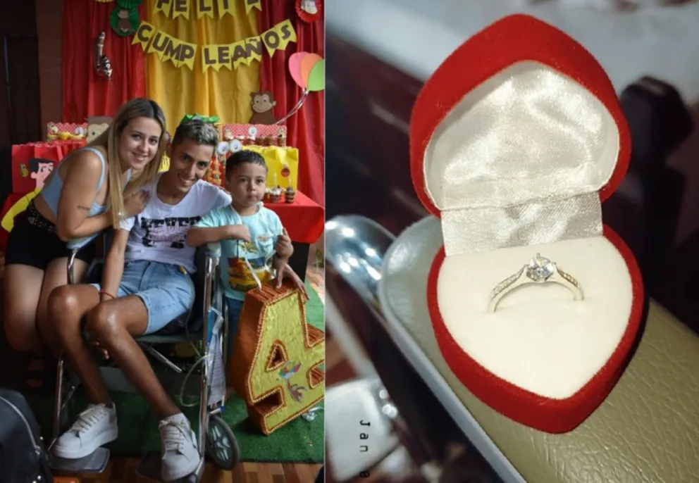 En una caja de milanesas y papas fritas: así le pidió casamiento a su novia