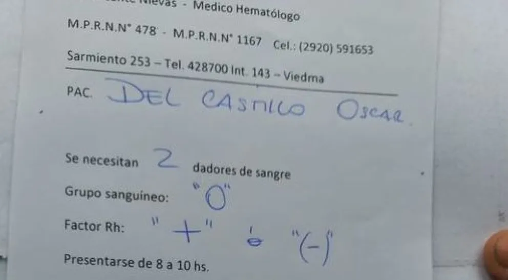 La importancia de donar sangre es cosa de todos los días en Viedma