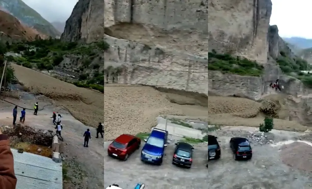 Video: impactante alud de barro y piedras en Salta