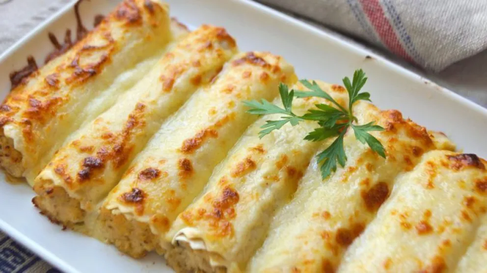 Receta de canelones de jamón y queso blanco, ¡fáciles y riquísimos!